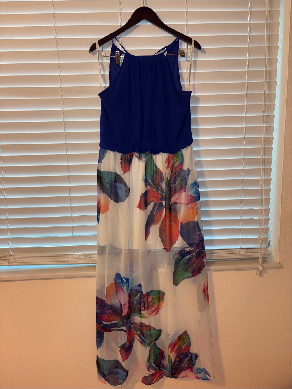 Bisou Bisou Cobalt Blue Halter Dress